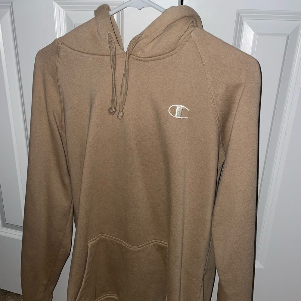 brown champion hoodie